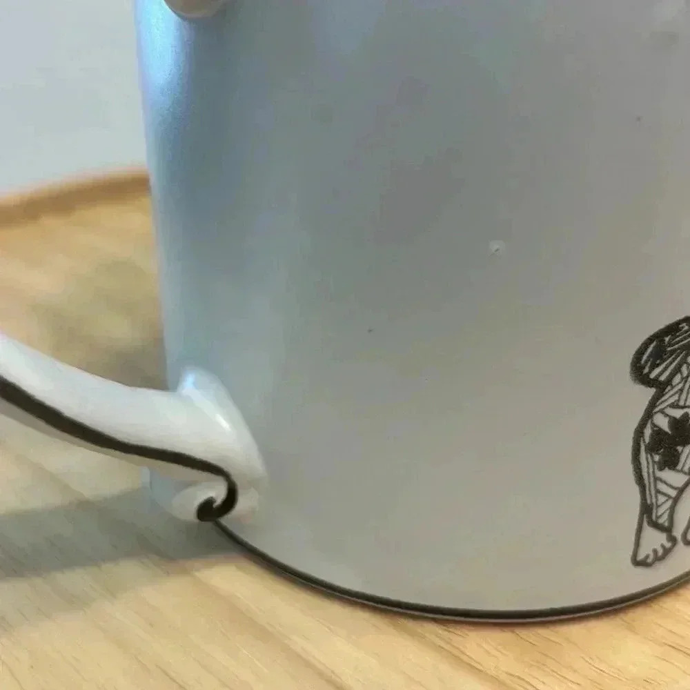 FRENCH BULLDOG xl Spectrum Brand Coffee Mug 21 OZ Aqua White Polka‎ Dots - Picture 4 of 5